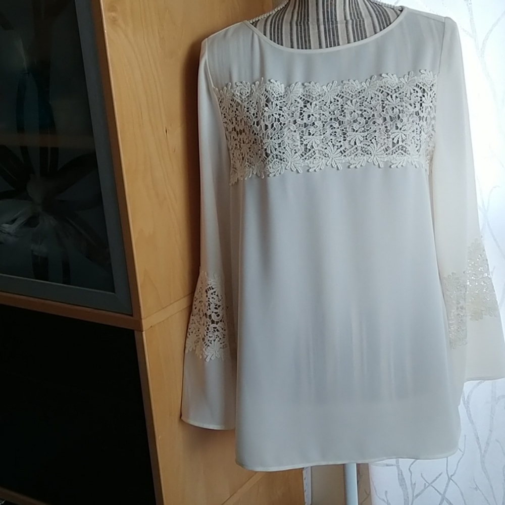 Chico's Ivory lace tunic